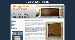Desktop Screenshot of garagedoor-sugarland.com