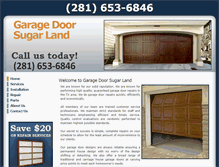 Tablet Screenshot of garagedoor-sugarland.com